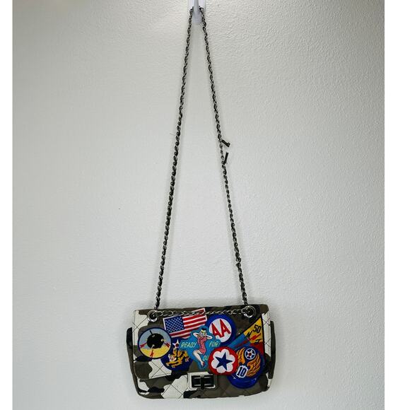 READYMADE Japan Green Multi Army Patch Shoulder Bag Braided Strap - Picture 3 of 16